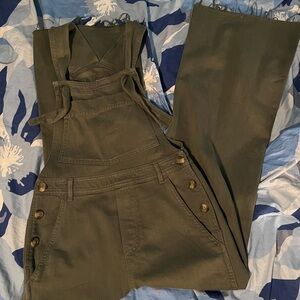 Aerie Dark Olive Overalls